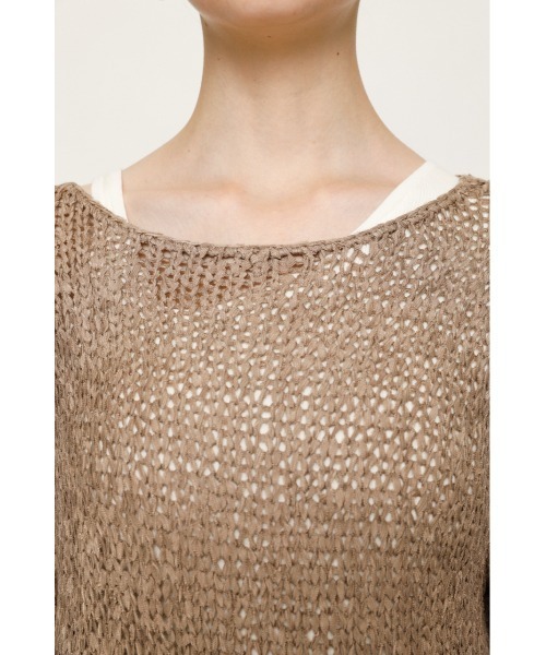 SLY（スライ）の「TAPE YARN TOPS テープヤーン トップス（ニット/セーター・レディース・ブラック/オフホワイト/ベージュ・FREE）」の15枚目の写真