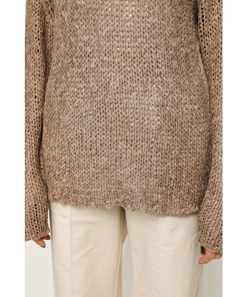 SLY（スライ）の「TAPE YARN TOPS テープヤーン トップス（ニット/セーター・レディース・ブラック/オフホワイト/ベージュ・FREE）」の11枚目の写真