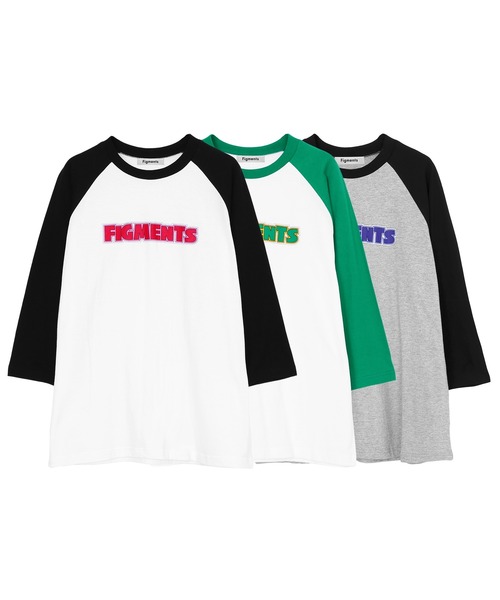 Figments（フィグメンツ）の「コミックロゴラグランTシャツ（Tシャツ/カットソー・レディース・ブルー/グリーン/レッド・MEDIUM/SMALL）」の10枚目の写真