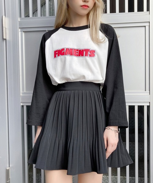 Figments（フィグメンツ）の「コミックロゴラグランTシャツ（Tシャツ/カットソー・レディース・ブルー/グリーン/レッド・MEDIUM/SMALL）」の16枚目の写真