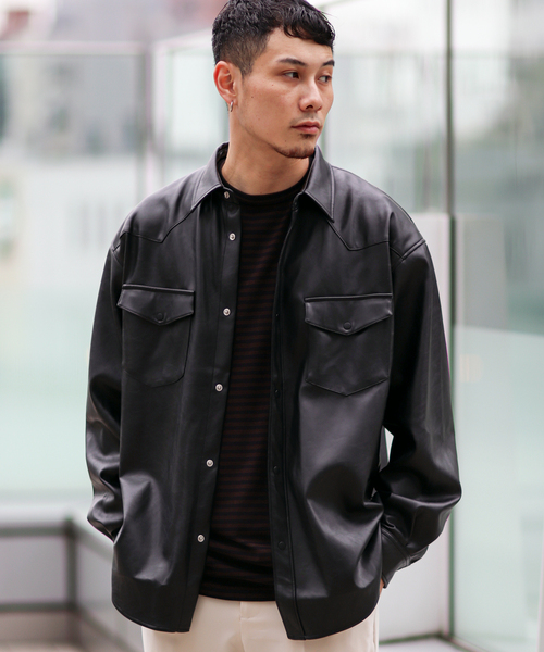 JOINT WORKS(ジョイントワークス)の「JW-F-LEATHER WESTERN シャツ(シャツ/ブラウス・メンズ・ブラック・SMALL/MEDIUM/LARGE)」の16枚目の写真