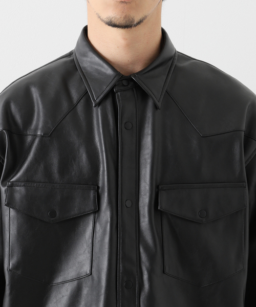 JOINT WORKS(ジョイントワークス)の「JW-F-LEATHER WESTERN シャツ(シャツ/ブラウス・メンズ・ブラック・SMALL/MEDIUM/LARGE)」の9枚目の写真