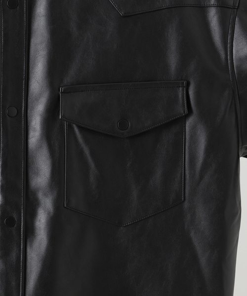JOINT WORKS(ジョイントワークス)の「JW-F-LEATHER WESTERN シャツ(シャツ/ブラウス・メンズ・ブラック・SMALL/MEDIUM/LARGE)」の4枚目の写真