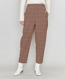 ASTRAET | ＜ASTRAET（アストラット）＞グレンチェック バックゴム テーパードパンツ(その他パンツ)