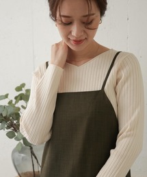 URBAN RESEARCH DOORS | ワイドVネックリブニット(ニット/セーター)