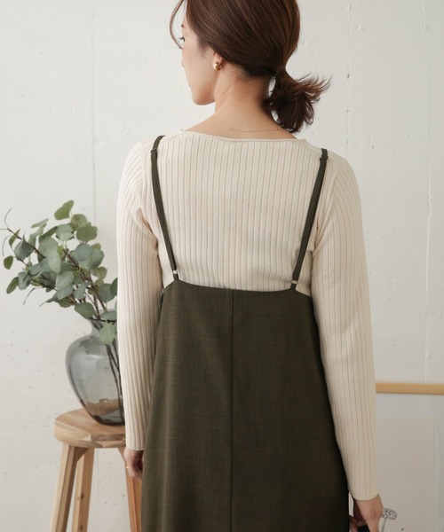 URBAN RESEARCH DOORS（アーバンリサーチドアーズ）の「ワイドVネックリブニット（ニット/セーター・レディース・アイボリー/グレー系その他/カーキ/ブラック・ONE）」の20枚目の写真