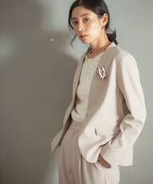 LEPSIM | 洗えるきれいジャケット　956545(ノーカラージャケット)