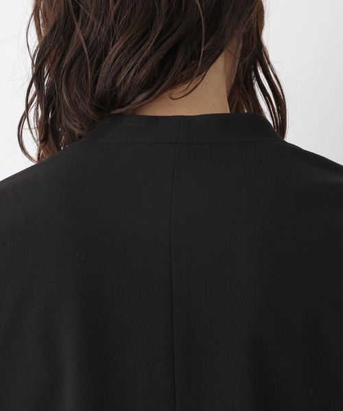 LEPSIM（レプシィム）の「洗えるきれいジャケット　956545（ノーカラージャケット・レディース・ブラック/グレイッシュベージュ/グレー/モカ・LARGE/LL/SMALL/MEDIUM）」の19枚目の写真