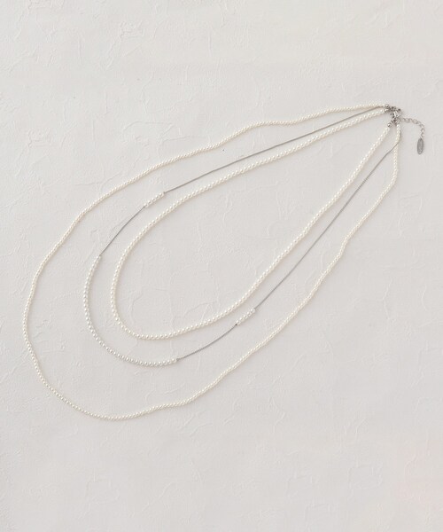 SHOO・LA・RUE(シューラルー)の「◆【セレモニー】エコプチビーズネックレス(ネックレス・レディース・シルバー/ゴールド・00)」の1枚目の写真