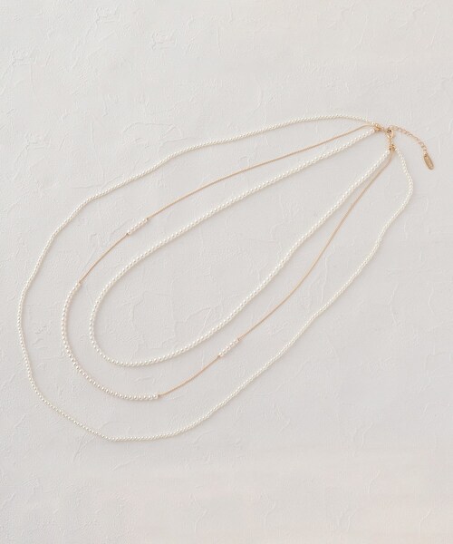 SHOO・LA・RUE(シューラルー)の「◆【セレモニー】エコプチビーズネックレス(ネックレス・レディース・シルバー/ゴールド・00)」の2枚目の写真