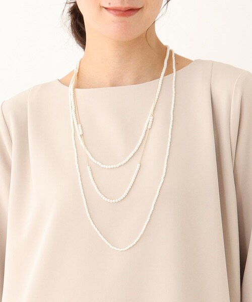 SHOO・LA・RUE(シューラルー)の「◆【セレモニー】エコプチビーズネックレス(ネックレス・レディース・シルバー/ゴールド・00)」の7枚目の写真