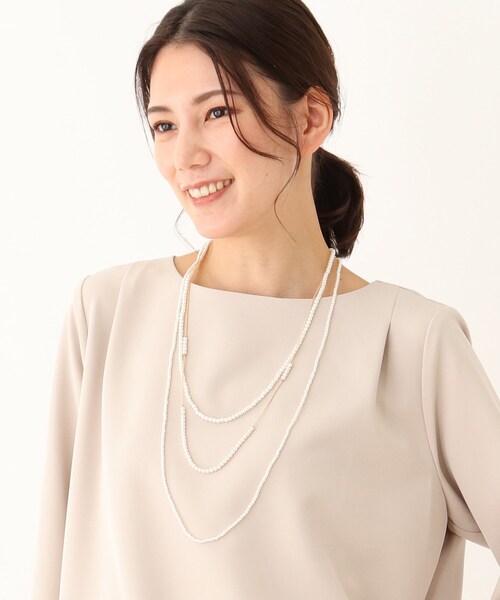 SHOO・LA・RUE(シューラルー)の「◆【セレモニー】エコプチビーズネックレス(ネックレス・レディース・シルバー/ゴールド・00)」の6枚目の写真