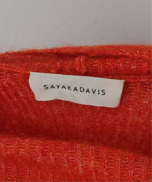 【新品】  SAYAKA DAVIS / サヤカデイヴィス | カシミヤドレープバックセーター ニット | S | TOMATO RED | レディース 新品】 SAYAKA DAVIS / サヤカデイヴィス | カシミヤドレープ