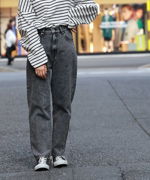 HONEYSUCKLE ROSE（ハニーサックルローズ）の「【HONEYSUCKLE ROSE】ハイウエストデニムパンツ（デニムパンツ・レディース・ブラック・S/M/L）」の10枚目の写真