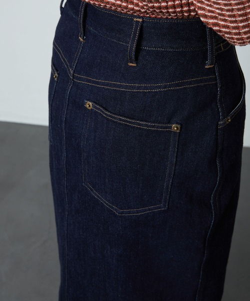 FREAK'S STORE（フリークスストア）の「デニムロングスカート(タイトスカート)（デニムスカート・レディース・インディゴブルー/ブラック・マルチサイズ）」の8枚目の写真