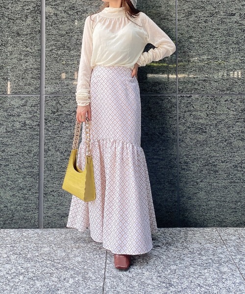 EIMY ISTOIRE（エイミーイストワール）の「ES horse patternギャザーマーメードスカート（スカート・レディース・ブラック/アイボリー/ベージュ・SMALL/MEDIUM）」の21枚目の写真