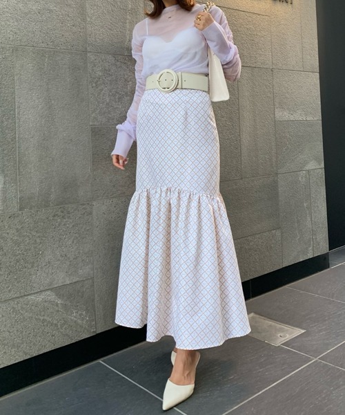 EIMY ISTOIRE（エイミーイストワール）の「ES horse patternギャザーマーメードスカート（スカート・レディース・ブラック/アイボリー/ベージュ・SMALL/MEDIUM）」の17枚目の写真