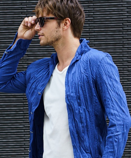 wjk(ダヴルジェイケイ)の「ms4847-4 hook shirt シャツ(シャツ/ブラウス・メンズ・ライトピンク/ブルー/ホワイト・S/XL/L/M)」の4枚目の写真