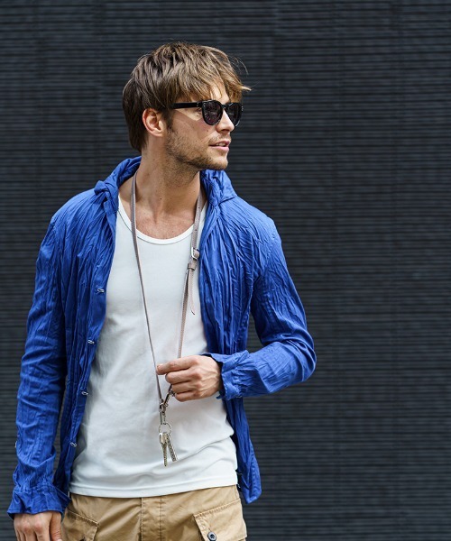 wjk(ダヴルジェイケイ)の「ms4847-4 hook shirt シャツ(シャツ/ブラウス・メンズ・ライトピンク/ブルー/ホワイト・S/XL/L/M)」の5枚目の写真
