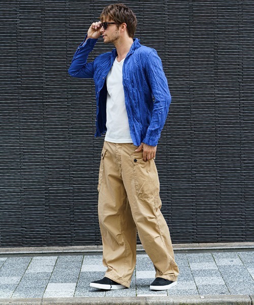 wjk(ダヴルジェイケイ)の「ms4847-4 hook shirt シャツ(シャツ/ブラウス・メンズ・ライトピンク/ブルー/ホワイト・S/XL/L/M)」の6枚目の写真