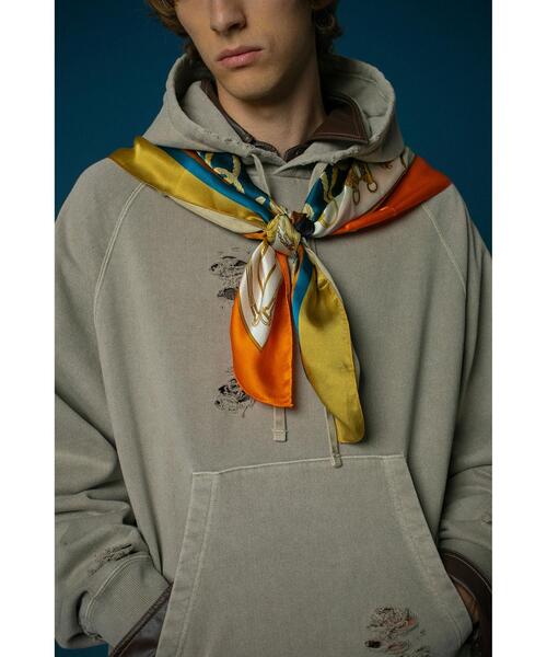 MONKEY TIME（モンキータイム）の「＜monkey time＞ SILK SWCG SCARF 85/スカーフ（マフラー・メンズ・ネイビー/ブラウン・FREE）」の13枚目の写真