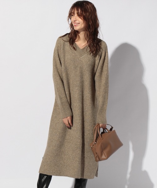 BAYFLOW（ベイフロー）の「ブークレロゴニットワンピ（ワンピース・レディース・イエロー/ブルー/モカ・FREE）」の20枚目の写真