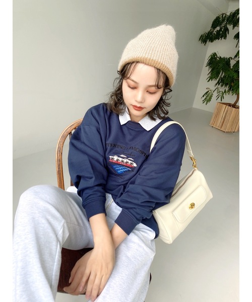 JUMELLE（ジュメロ）の「ニットキャップ（ニットキャップ/ビーニー・レディース・アイボリー・FREE）」の3枚目の写真