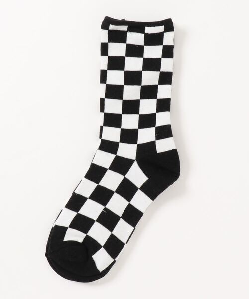 「kakko」（カッコ）の「レディース ブロックチェック クルーソックス靴下（ソックス/靴下・レディース・A/B/C/D/E/F・FREE）」の13枚目の写真