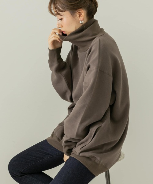 URBAN RESEARCH Sonny Label（アーバンリサーチサニーレーベル）の「裏起毛スウェットタートルプルオーバー（Tシャツ/カットソー・レディース・ブラック/ブラウン/ホワイト系その他・FREE）」の3枚目の写真