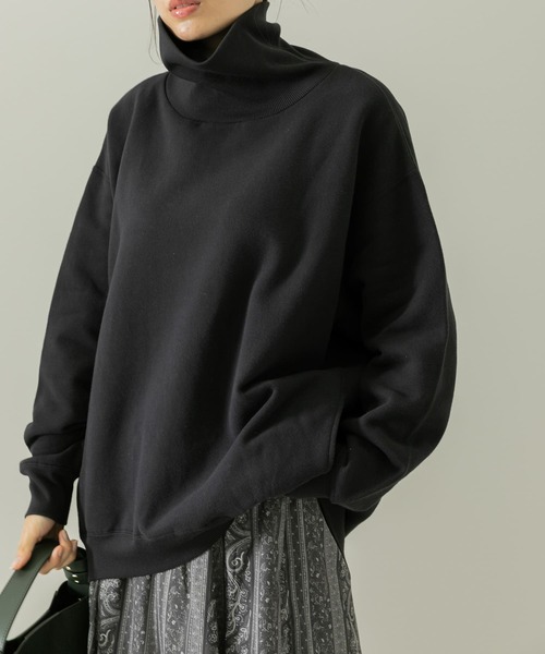 URBAN RESEARCH Sonny Label（アーバンリサーチサニーレーベル）の「裏起毛スウェットタートルプルオーバー（Tシャツ/カットソー・レディース・ブラック/ブラウン/ホワイト系その他・FREE）」の9枚目の写真