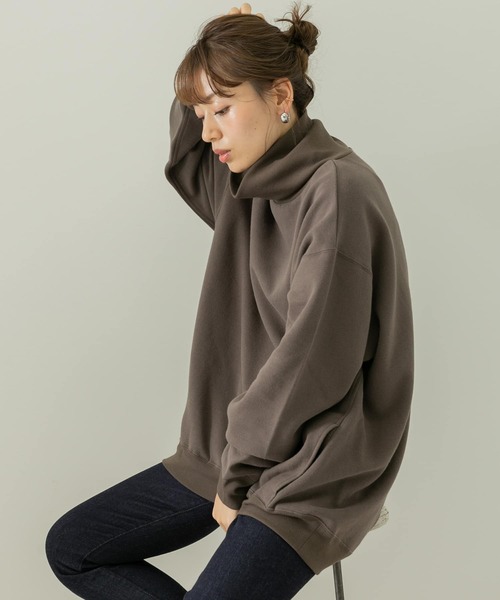 URBAN RESEARCH Sonny Label（アーバンリサーチサニーレーベル）の「裏起毛スウェットタートルプルオーバー（Tシャツ/カットソー・レディース・ブラック/ブラウン/ホワイト系その他・FREE）」の14枚目の写真