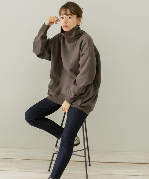 URBAN RESEARCH Sonny Label（アーバンリサーチサニーレーベル）の「裏起毛スウェットタートルプルオーバー（Tシャツ/カットソー・レディース・ブラック/ブラウン/ホワイト系その他・FREE）」の15枚目の写真