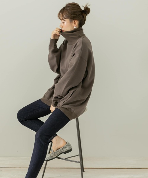 URBAN RESEARCH Sonny Label（アーバンリサーチサニーレーベル）の「裏起毛スウェットタートルプルオーバー（Tシャツ/カットソー・レディース・ブラック/ブラウン/ホワイト系その他・FREE）」の16枚目の写真