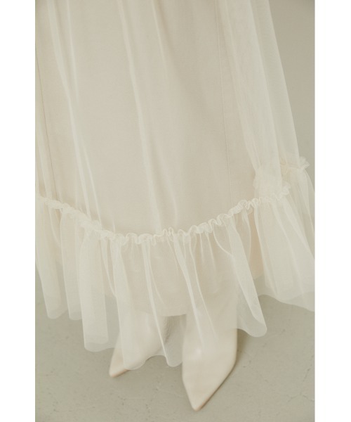 rienda（リエンダ）の「マーメイドチュールコンビデニムスカート（デニムスカート・レディース・ブラック/アイボリー・SMALL/MEDIUM）」の12枚目の写真