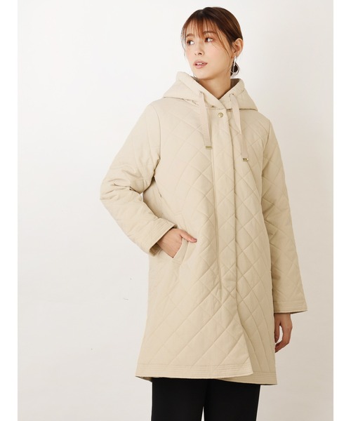 OandI（オーアンドアイ）の「キルティングフードハーフコート（その他アウター・レディース・ベージュ/ブラック/アイボリー・MEDIUM/LARGE）」の21枚目の写真