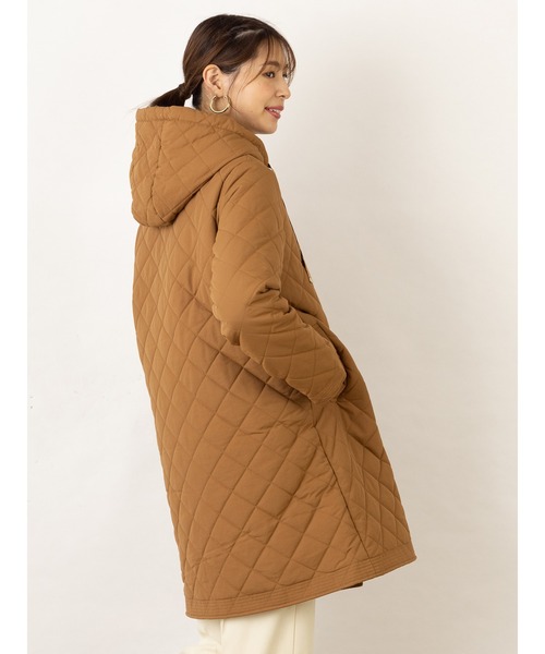 OandI（オーアンドアイ）の「キルティングフードハーフコート（その他アウター・レディース・ベージュ/ブラック/アイボリー・MEDIUM/LARGE）」の9枚目の写真