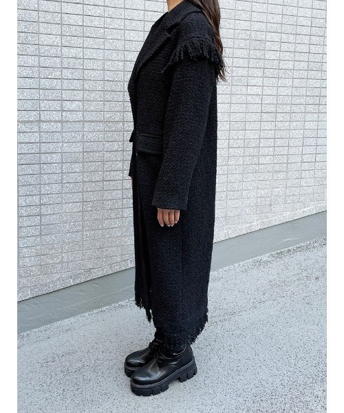 ENVYM(アンビー)の「フリンジロング CT(その他アウター・レディース・ブラック/チェック・FREE)」の11枚目の写真