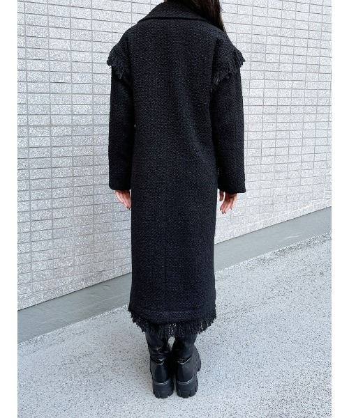 ENVYM(アンビー)の「フリンジロング CT(その他アウター・レディース・ブラック/チェック・FREE)」の20枚目の写真