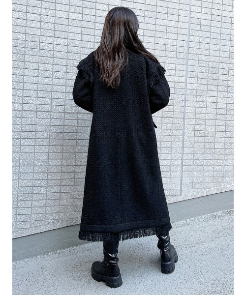 ENVYM(アンビー)の「フリンジロング CT(その他アウター・レディース・ブラック/チェック・FREE)」の21枚目の写真