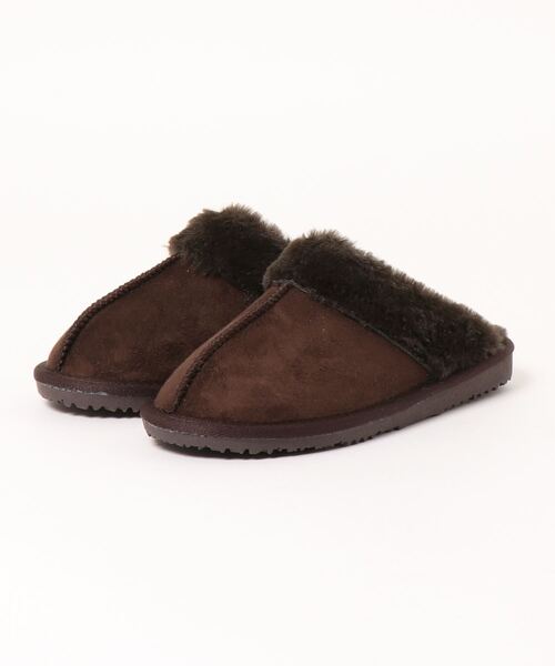 KOBE LETTUCE（コウベレタス）の「センターシームムートンファースリッパ[I2384]（その他シューズ・レディース・ベージュ/ブラウン系/ブラック/ブラウン・M/L/S/LL）」の3枚目の写真