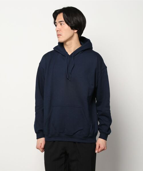 GILDAN(ギルダン)の「GILDAN / ギルダン USAオーバーサイズ ロングスリーブ プルオーバー パーカー 裏起毛 長袖(パーカー・レディース・ホワイト/ブラック/ダークグリーン/パープル/ネイビー/レッド/ピンク/イエロー/インディゴブルー/サンドベージュ/ヘザーグレー/ブルー系その他/マルーン/ロイヤルブルー/チャコール/グリーン系その他2・SMALL/MEDIUM/LARGE/X-LARGE)」の21枚目の写真