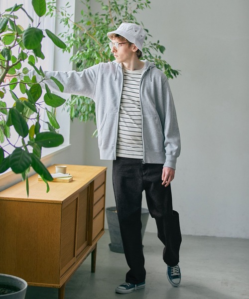 EMMA CLOTHES(エマクローズ)の「ルーズセミワイドストレートデニムパンツ EMMA CLOTHES(デニムパンツ・メンズ・ブラック/グレー/サックスブルー/インディゴブルー/ネイビー・S/M/L)」の14枚目の写真