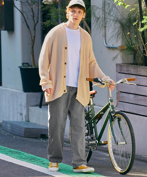 EMMA CLOTHES(エマクローズ)の「ルーズセミワイドストレートデニムパンツ EMMA CLOTHES(デニムパンツ・メンズ・ブラック/グレー/サックスブルー/インディゴブルー/ネイビー・S/M/L)」の16枚目の写真