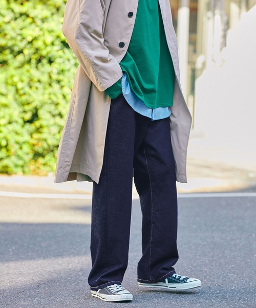 EMMA CLOTHES(エマクローズ)の「ルーズセミワイドストレートデニムパンツ EMMA CLOTHES(デニムパンツ・メンズ・ブラック/グレー/サックスブルー/インディゴブルー/ネイビー・S/M/L)」の12枚目の写真