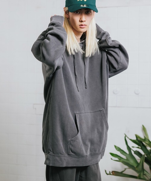 INDEPENDENT(インディペンデント)の「INDEPENDENT/インディペンデント Unisex Pigment Dye pullover hood ピグメントダイ プルオーバーパーカー フーディー(パーカー・メンズ・ブルー/チャコール/サンドベージュ/ライトグリーン・M/L/XL)」の16枚目の写真