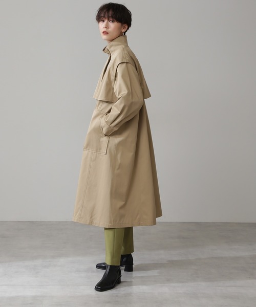 N.（N. Natural Beauty Basic）（エヌエヌナチュラルビューティーベーシック）の「◆２ＷＡＹスタンドネックコート（その他アウター・レディース・ベージュ/カーキ・MEDIUM）」の14枚目の写真