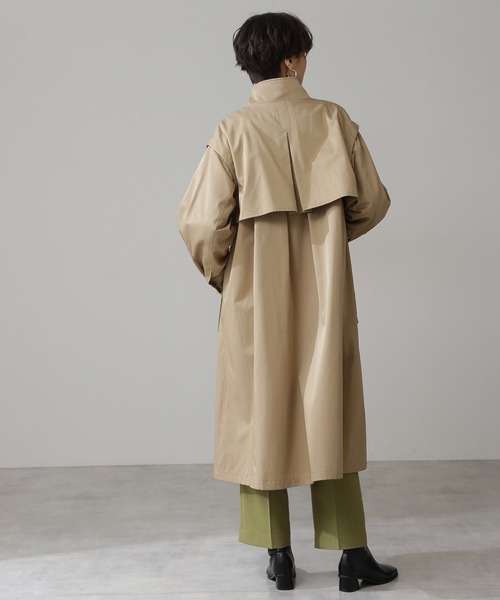 N.（N. Natural Beauty Basic）（エヌエヌナチュラルビューティーベーシック）の「◆２ＷＡＹスタンドネックコート（その他アウター・レディース・ベージュ/カーキ・MEDIUM）」の15枚目の写真