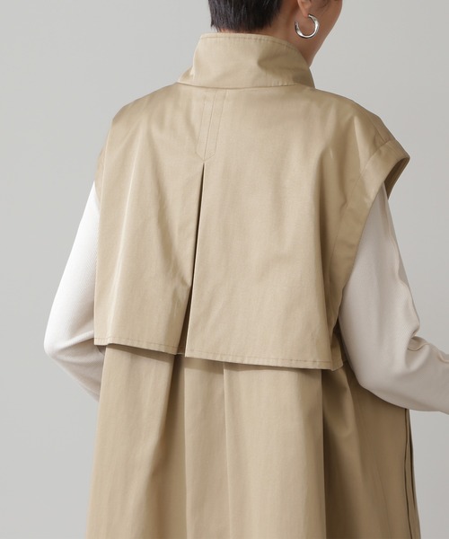 N.（N. Natural Beauty Basic）（エヌエヌナチュラルビューティーベーシック）の「◆２ＷＡＹスタンドネックコート（その他アウター・レディース・ベージュ/カーキ・MEDIUM）」の17枚目の写真