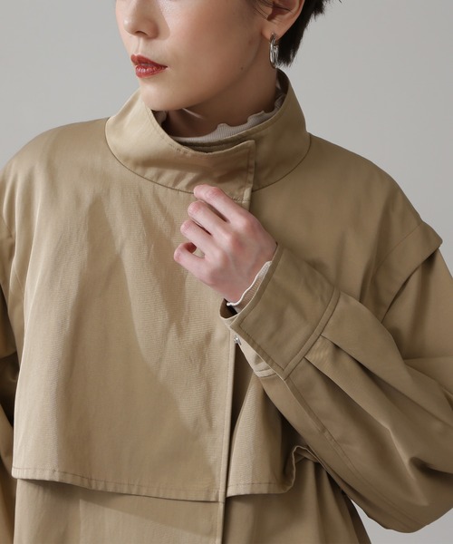 N.（N. Natural Beauty Basic）（エヌエヌナチュラルビューティーベーシック）の「◆２ＷＡＹスタンドネックコート（その他アウター・レディース・ベージュ/カーキ・MEDIUM）」の16枚目の写真