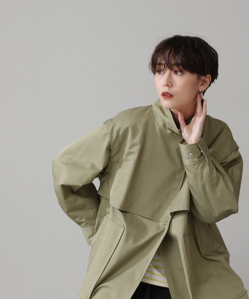 N.（N. Natural Beauty Basic）（エヌエヌナチュラルビューティーベーシック）の「◆２ＷＡＹスタンドネックコート（その他アウター・レディース・ベージュ/カーキ・MEDIUM）」の11枚目の写真